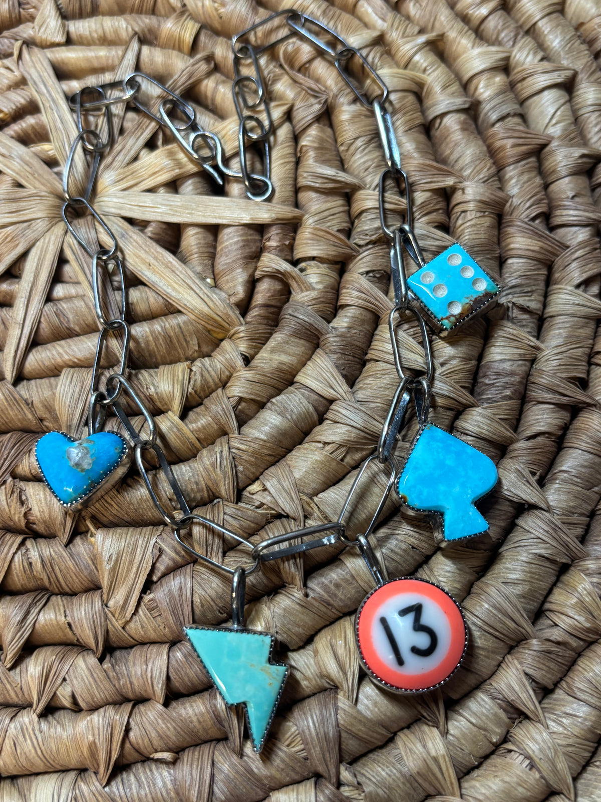 High Roller Charm necklace 17 inches