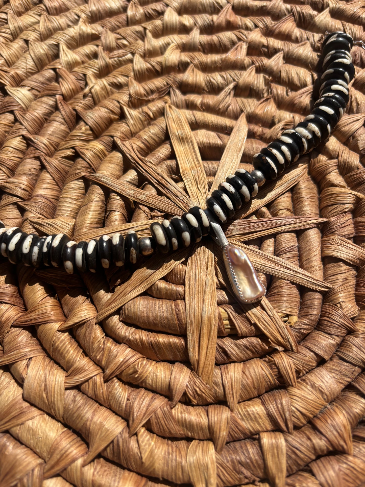 Bone Bead Pearl Anklet