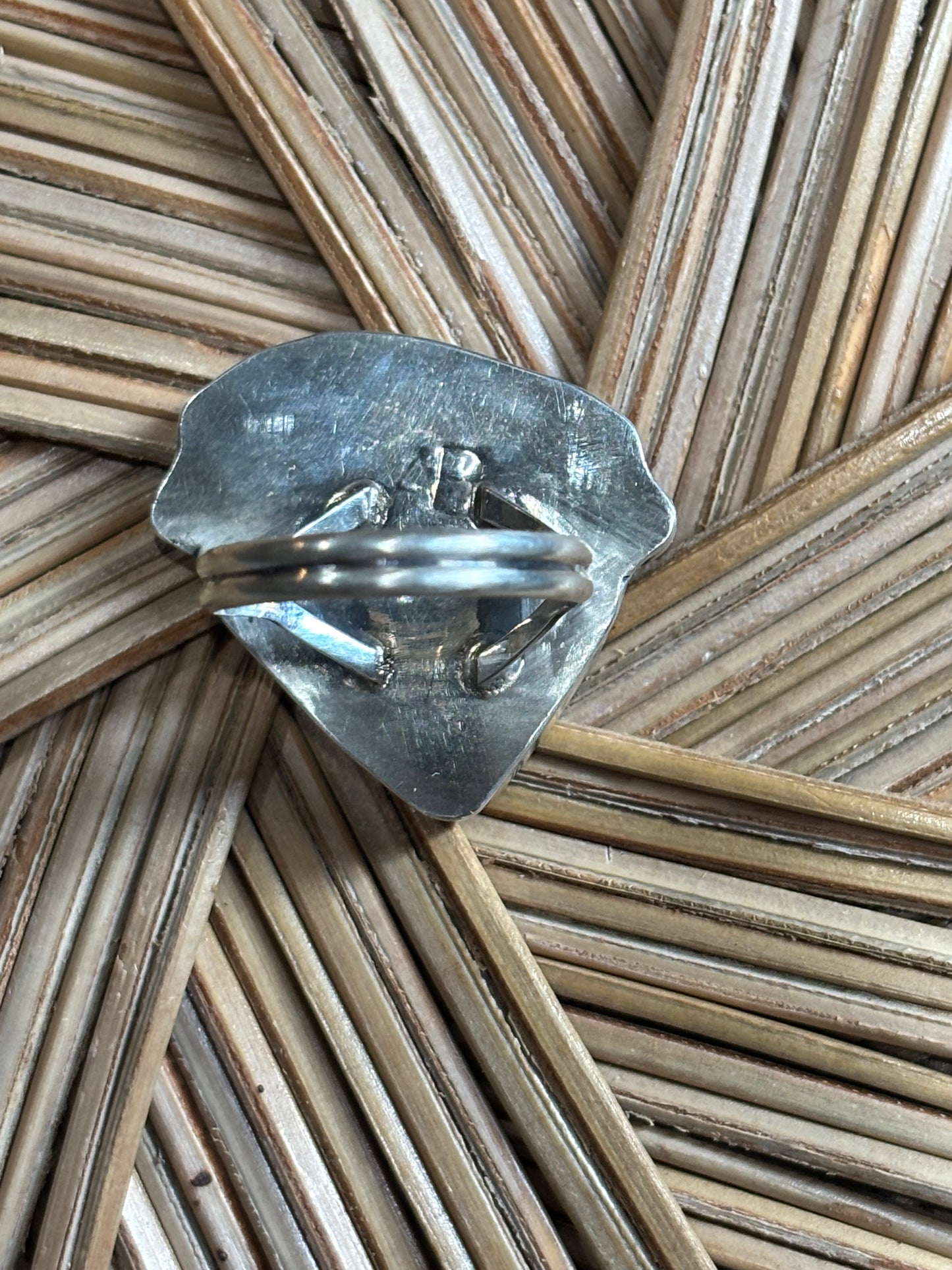 Fresh water pearl and Larimar ring size 7 3/4