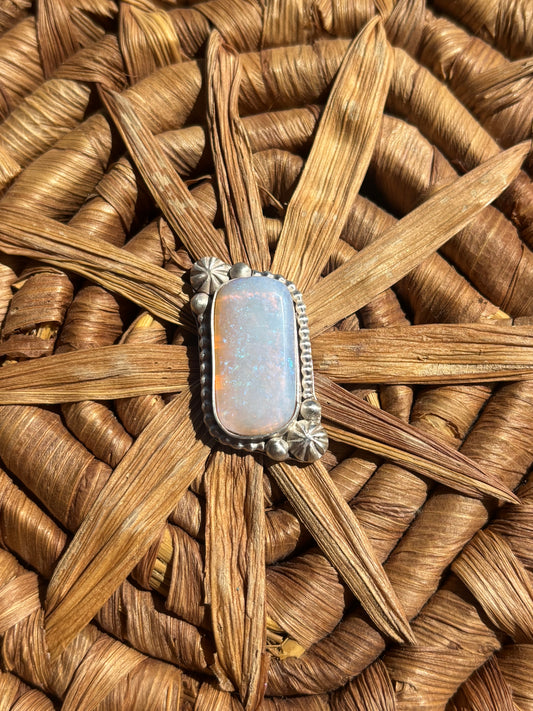 Custom Mintabie Opal Ring