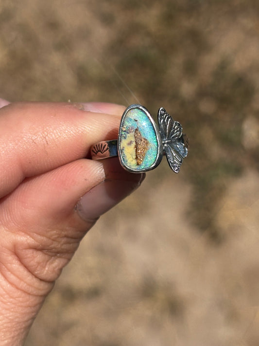 Australian Opal Butterfly ring size 6