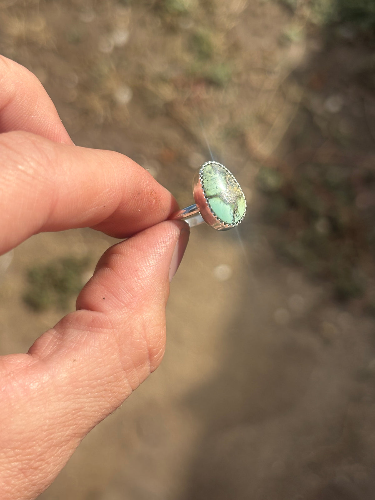 Kingman turquoise stacker size 6