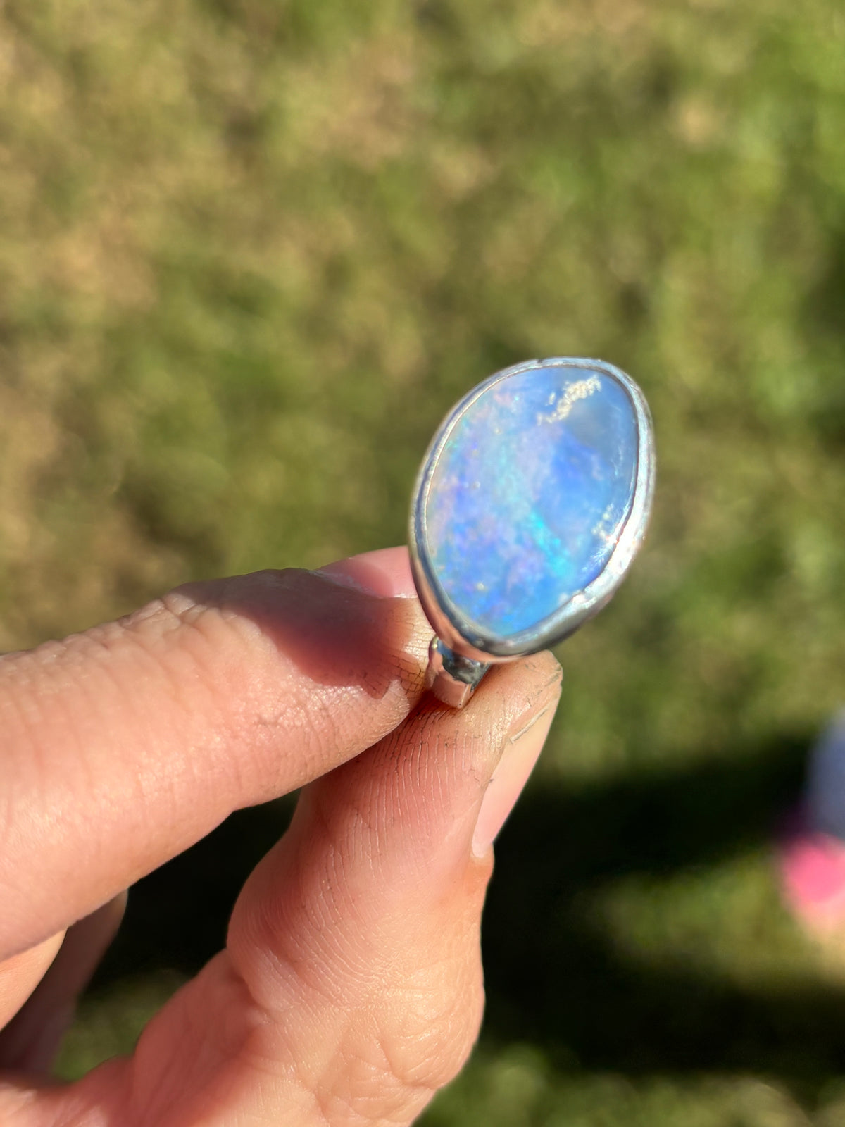 Mintabie opal ring size 9
