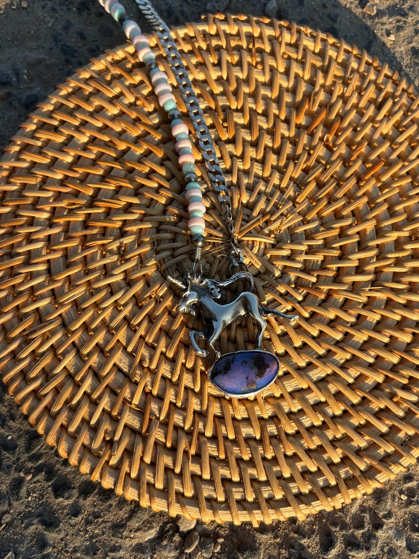 Purple Opal Unicorn necklace