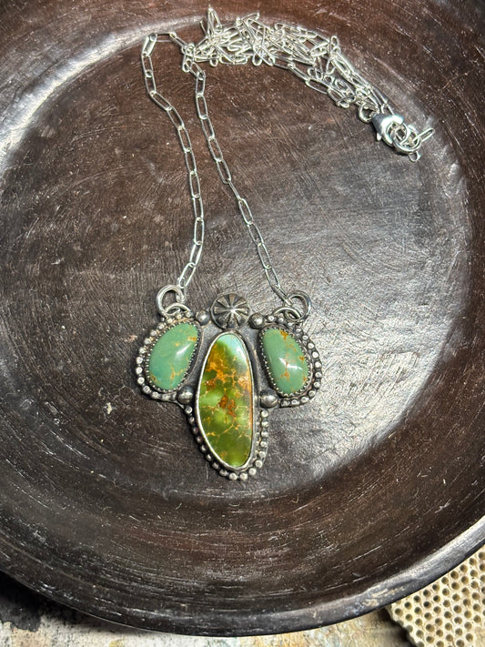 Royston Turquoise Angel cluster necklace