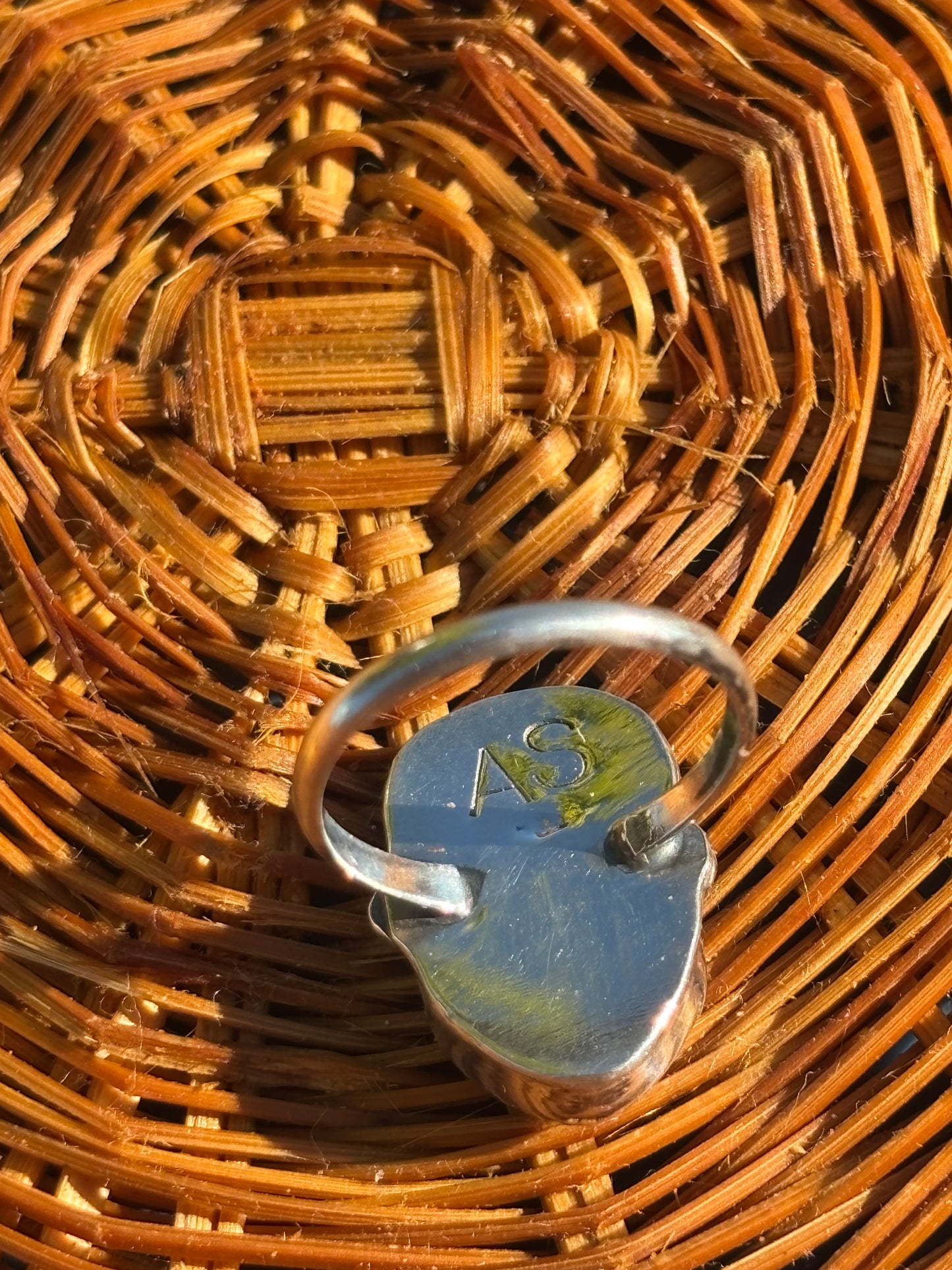 2 stone turquoise and opal ring size 6 3/4