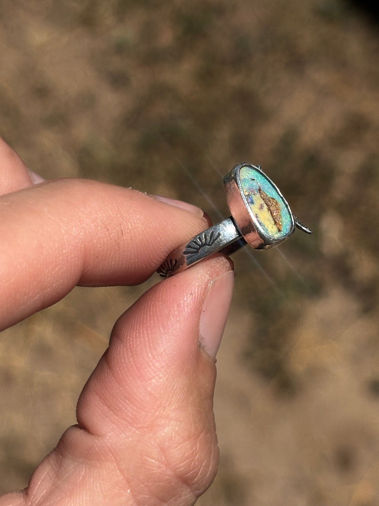 Australian Opal Butterfly ring size 6