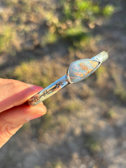 Australian opal cuff bracelet