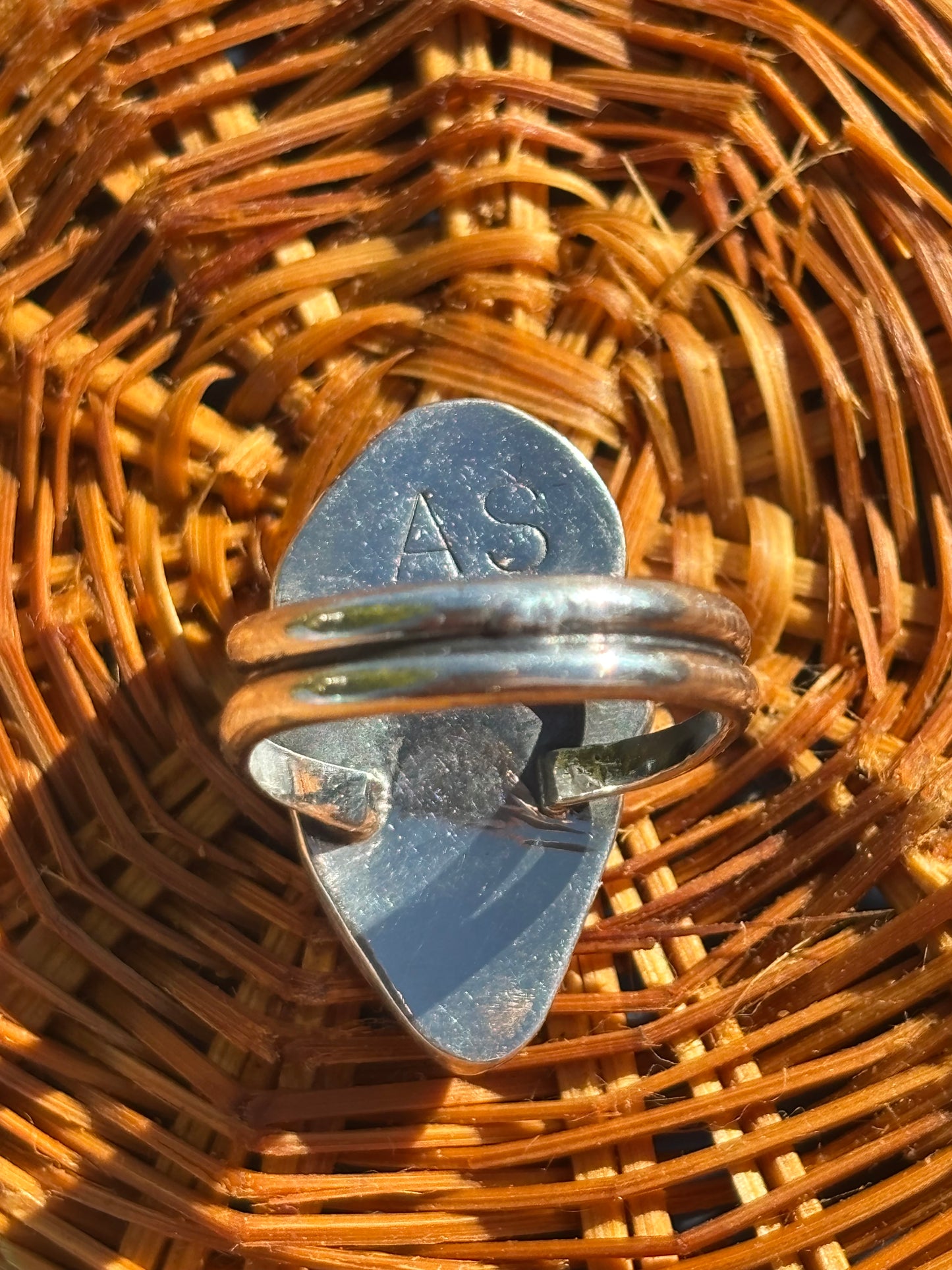 Two Stone opal and turquoise ring size 5 3/4