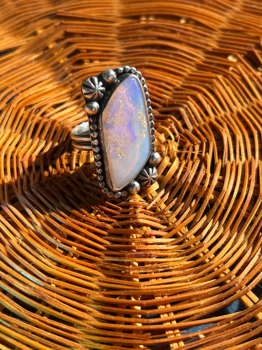Mintabie Opal Statement ring size 7