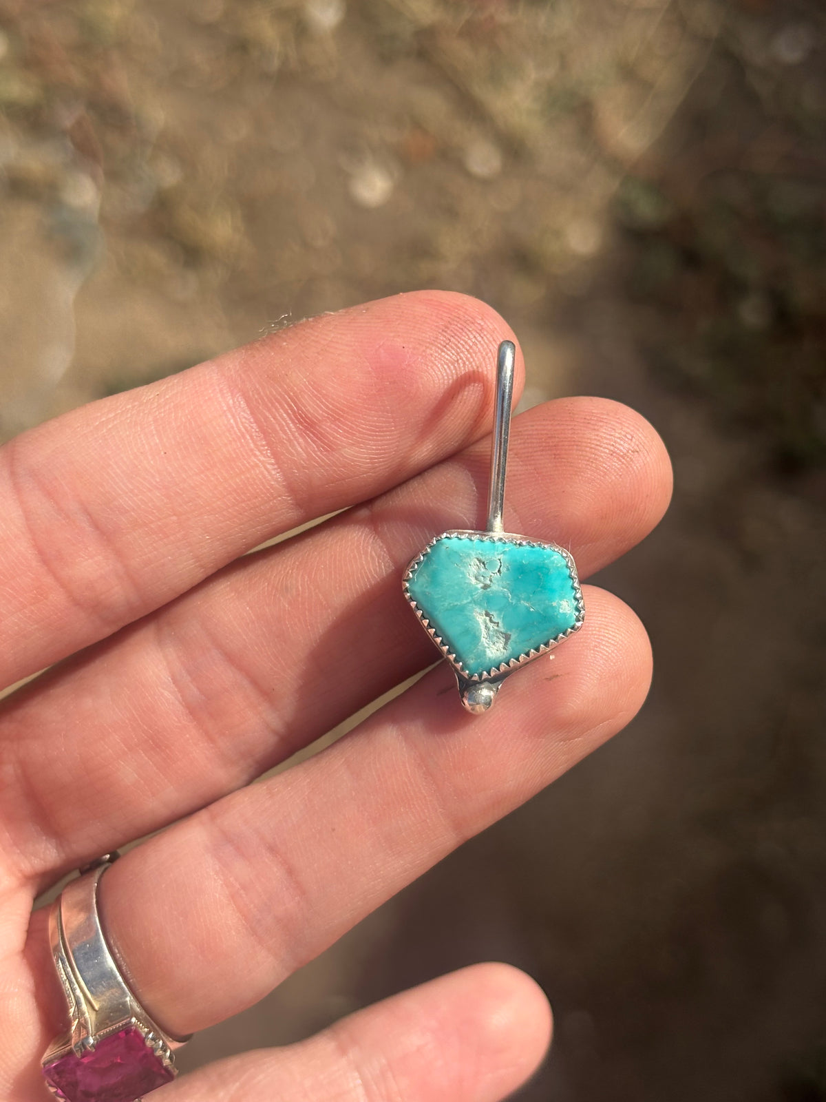 Fox turquoise pendant/charm
