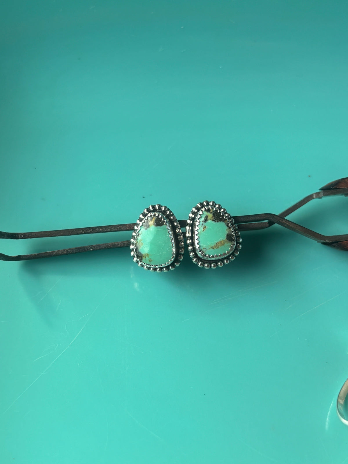 Hubei turquoise stud earrings
