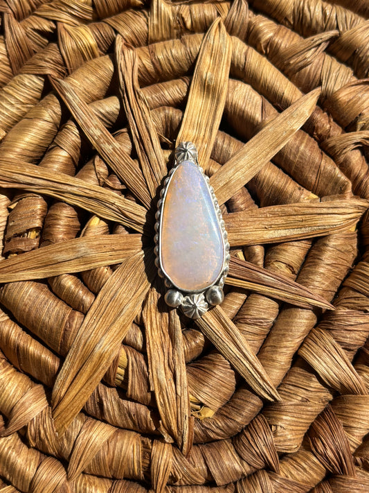 Custom Mintabie Opal Ring