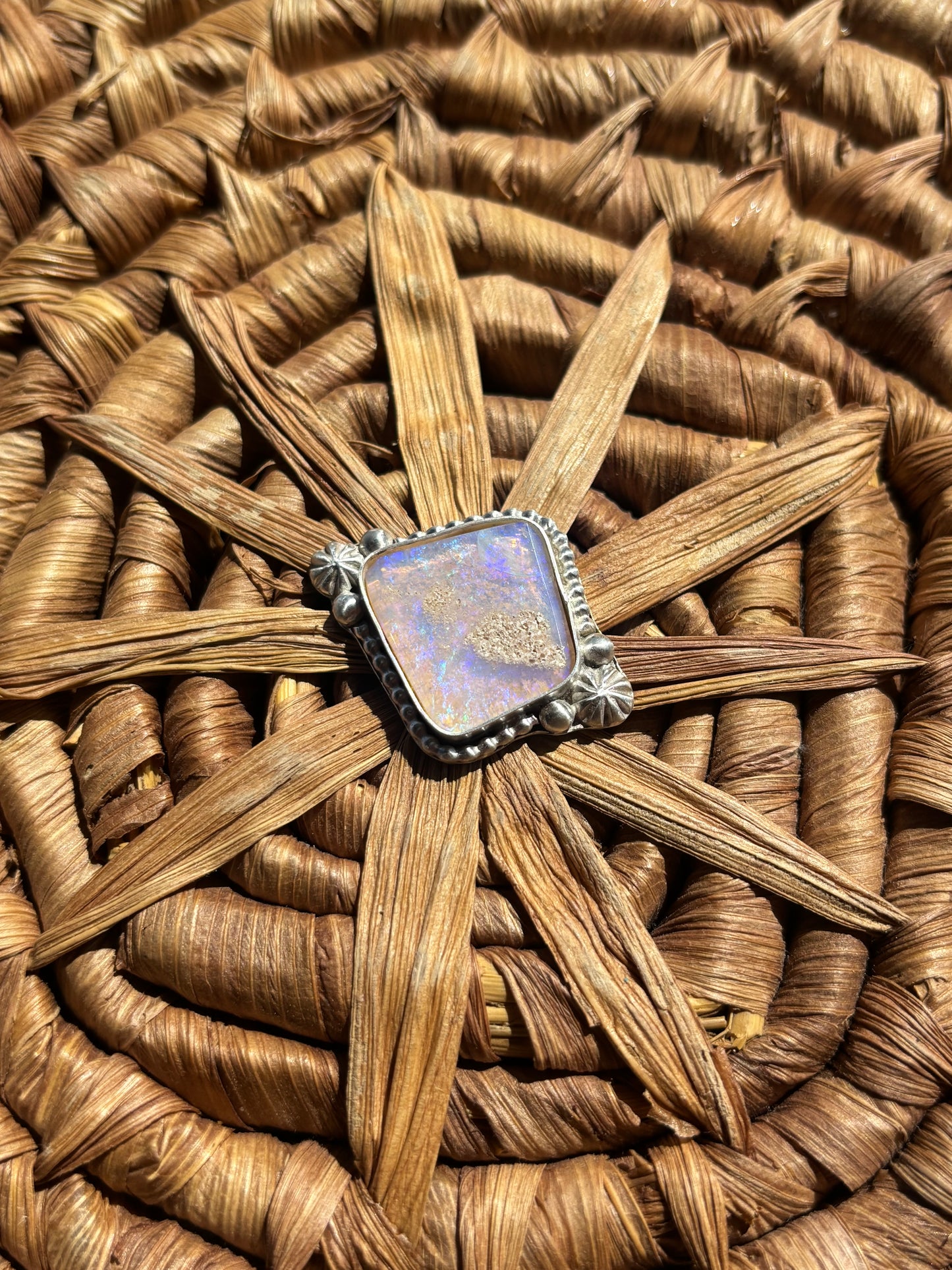 Custom Mintabie Opal Ring