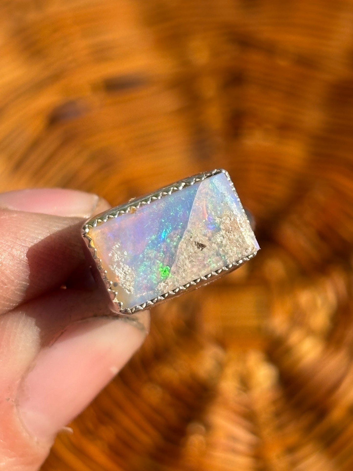 Mintabie Opal Stacker size 5 1/4