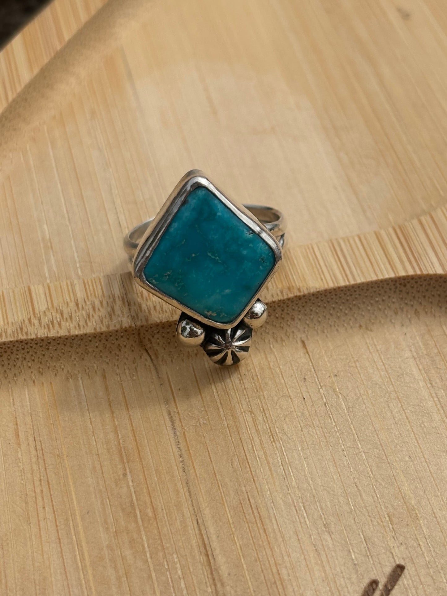 Fox Turquoise Kite Ring size 8 3/4