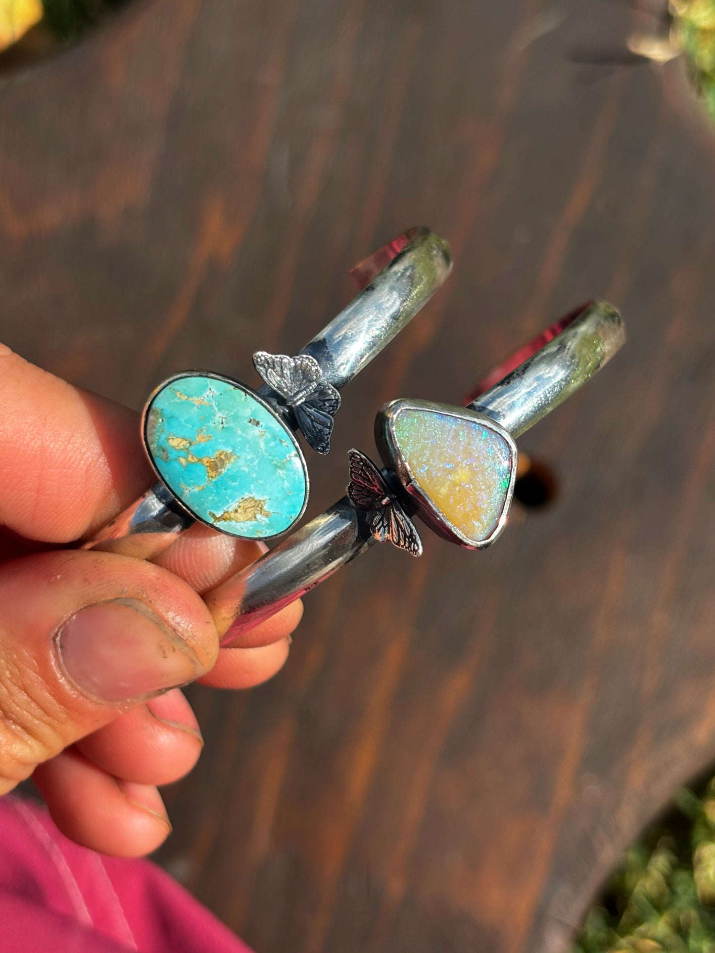 Australian Opal butterfly cuff
