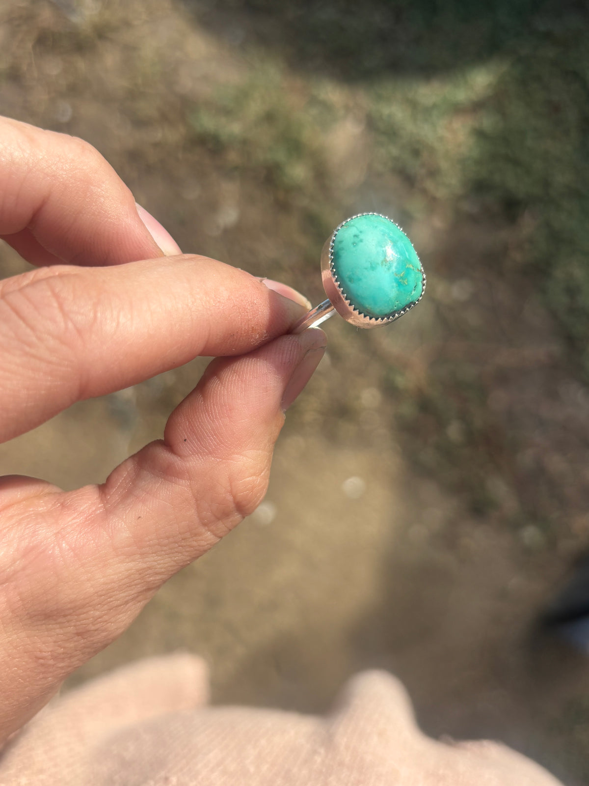 Chunky fox turquoise stacker size 9.5