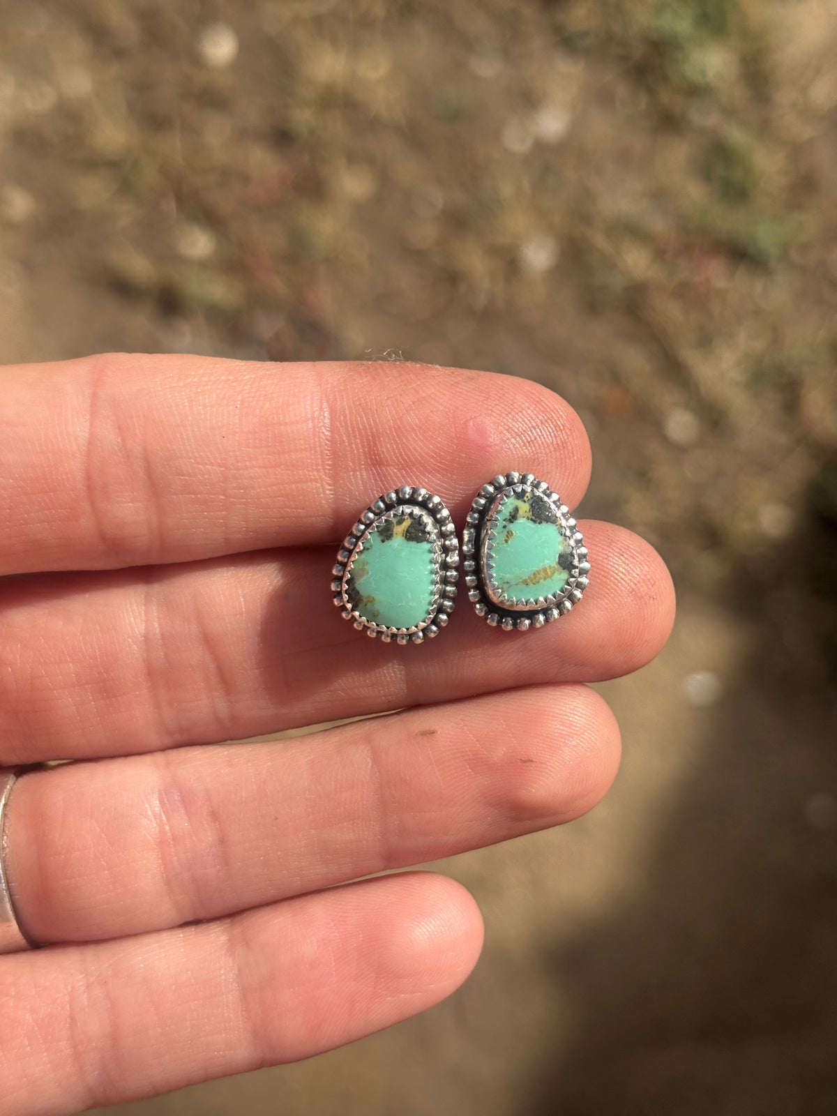 Hubei turquoise stud earrings