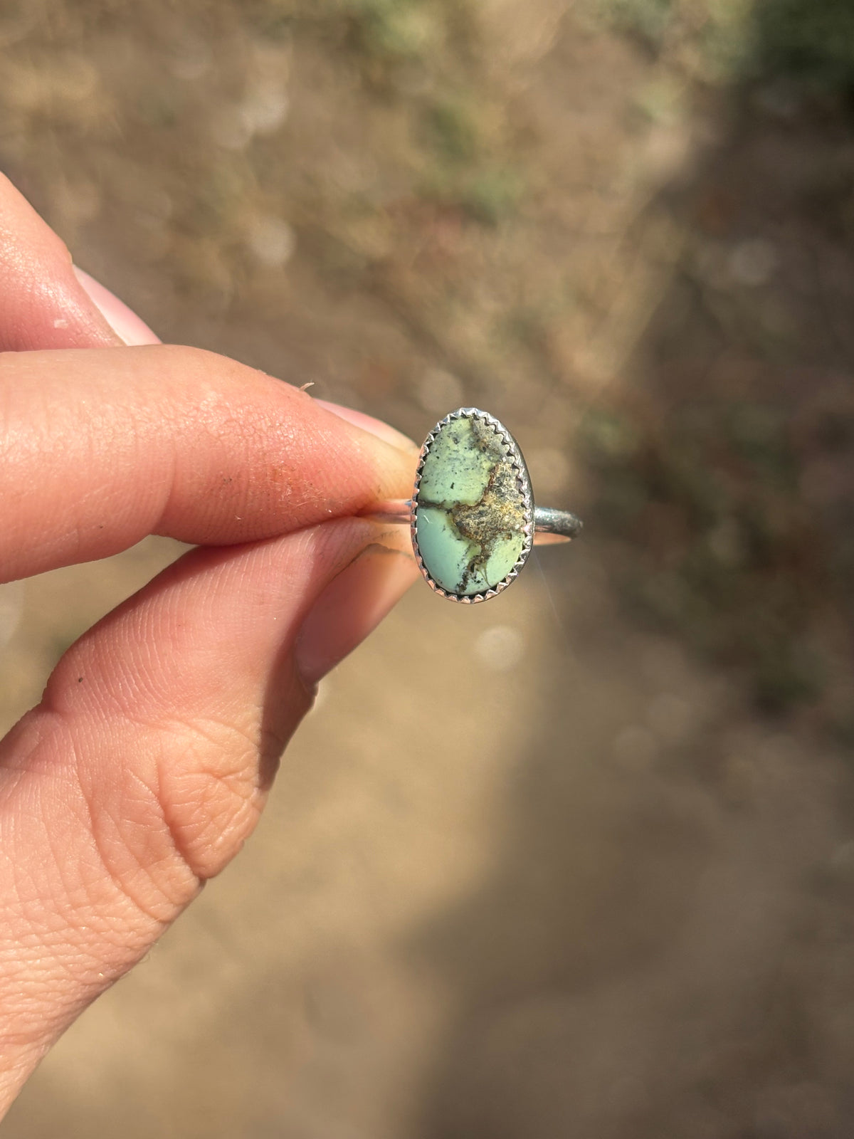 Kingman turquoise stacker size 6