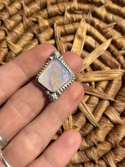 Custom Mintabie Opal Ring