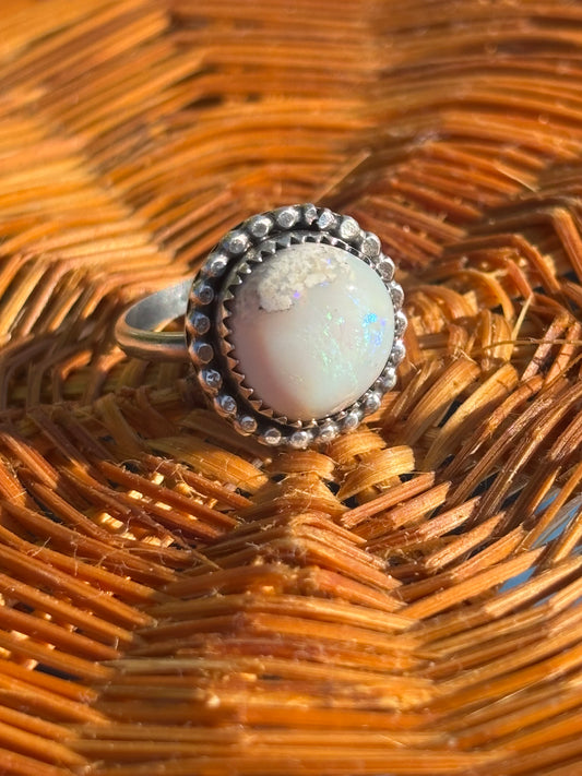 Fire opal Stacker size 6