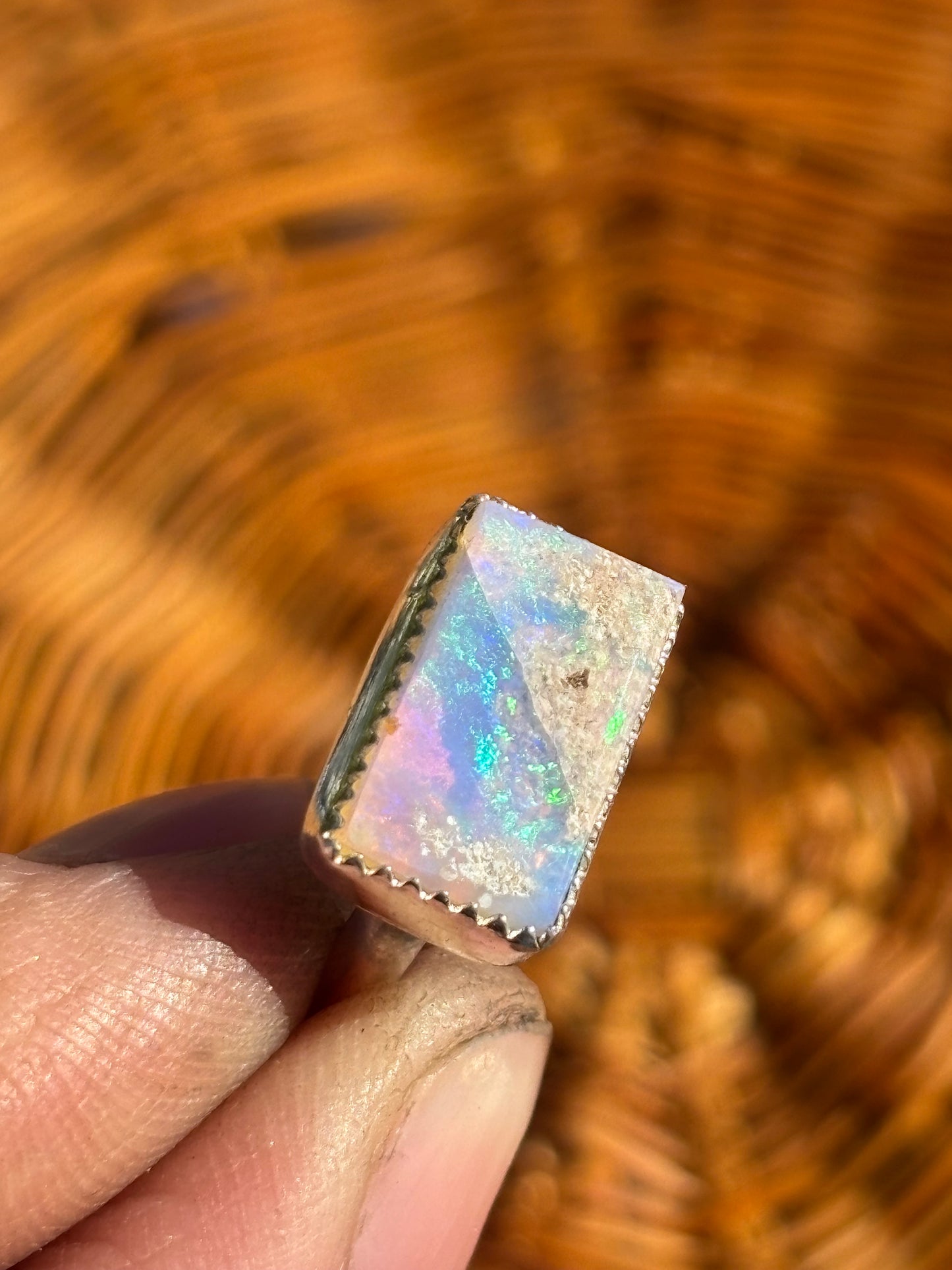 Mintabie Opal Stacker size 5 1/4