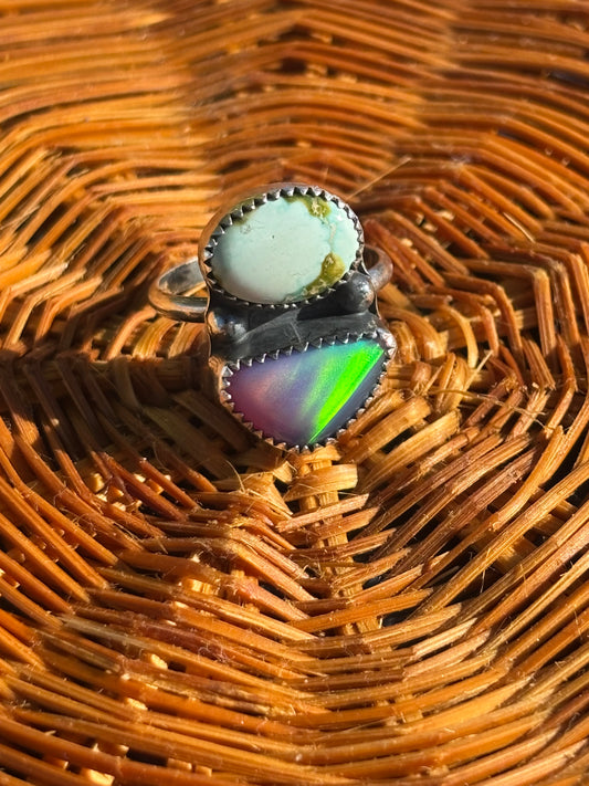 2 Stone ring size 6 3/4