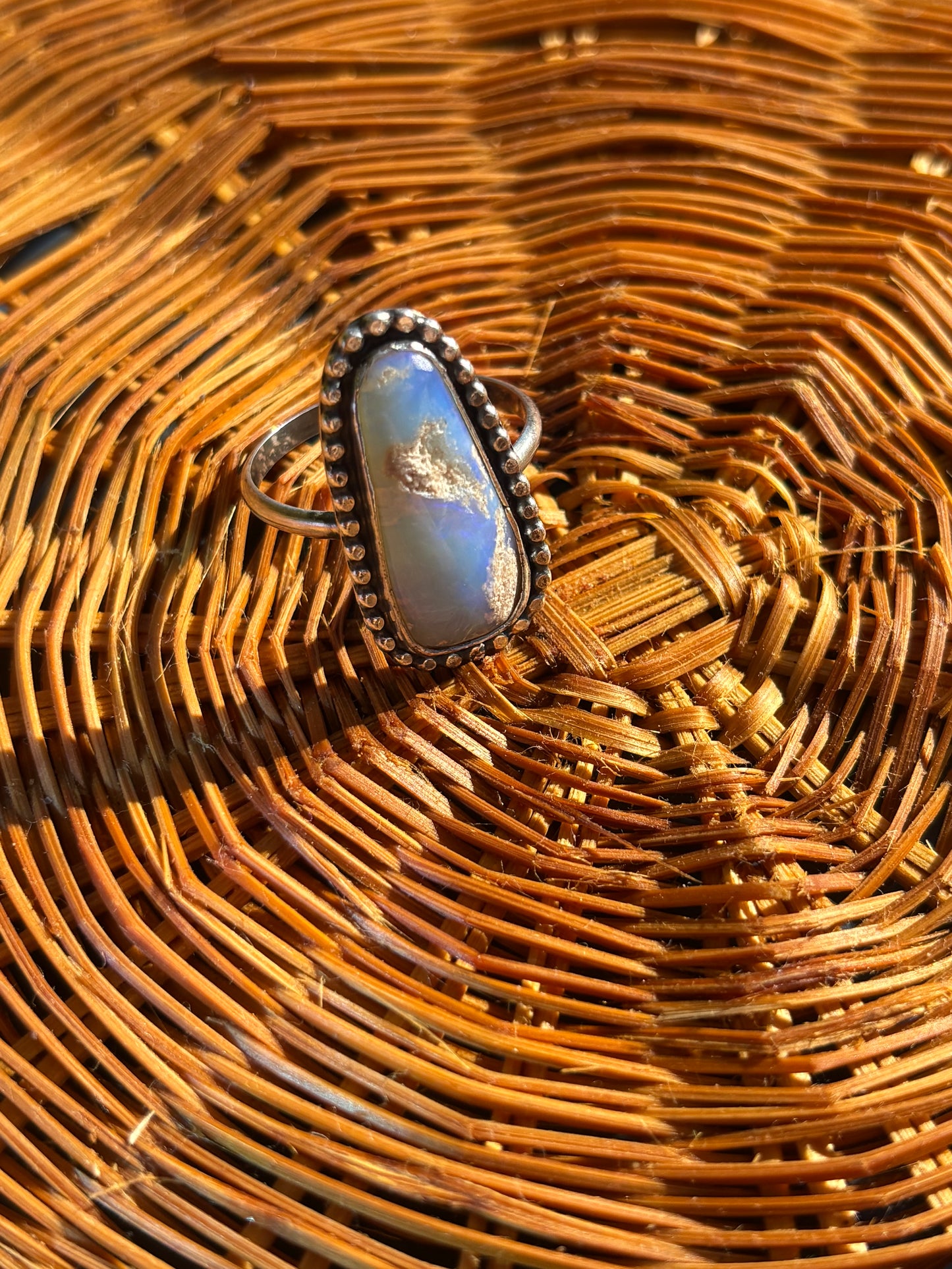 Mintabie Opal ring size 9.5