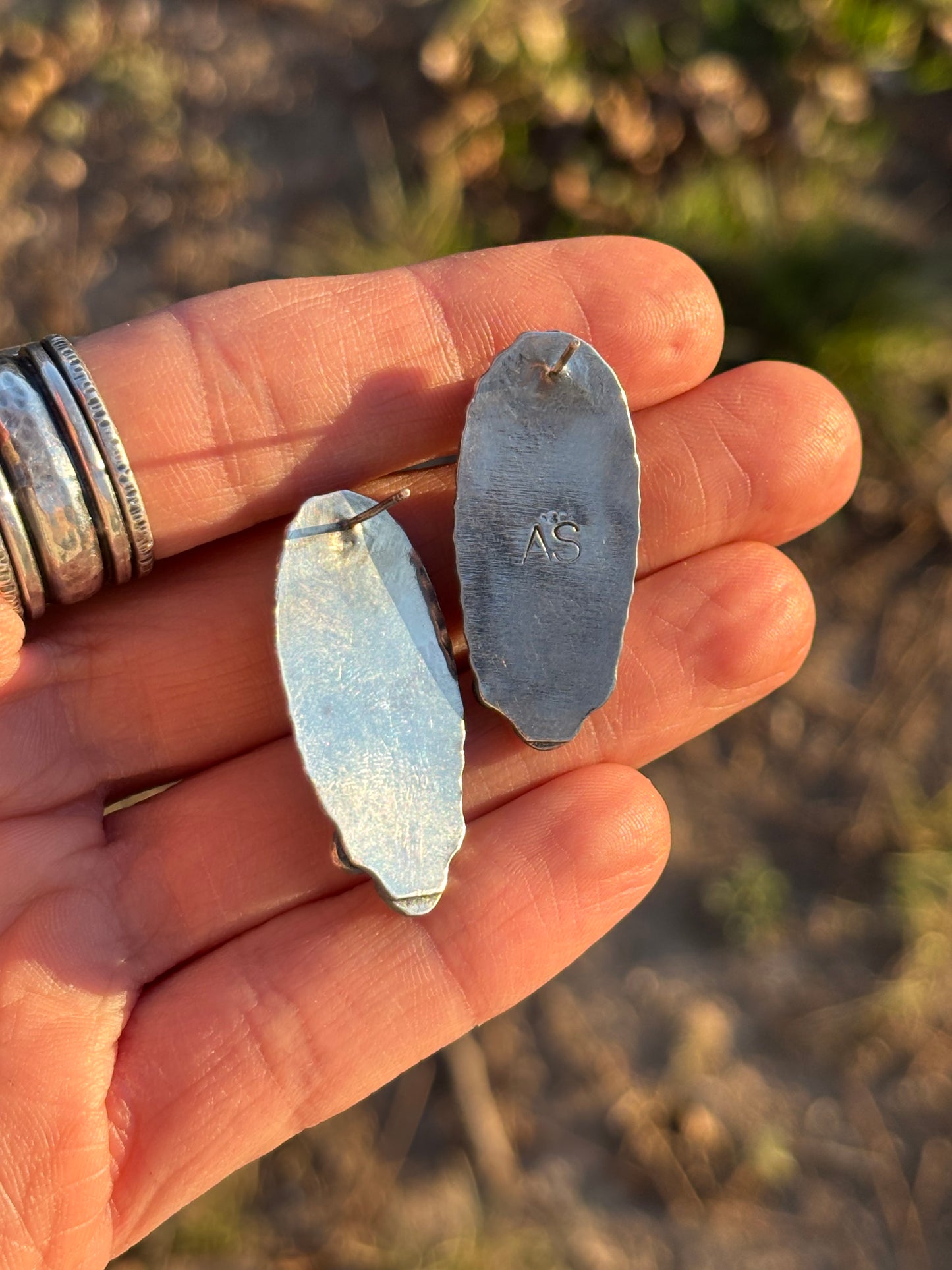 Purple Bello opal statement earrings