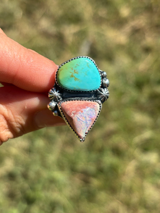 Sonoran and Fire Opal ring size 8