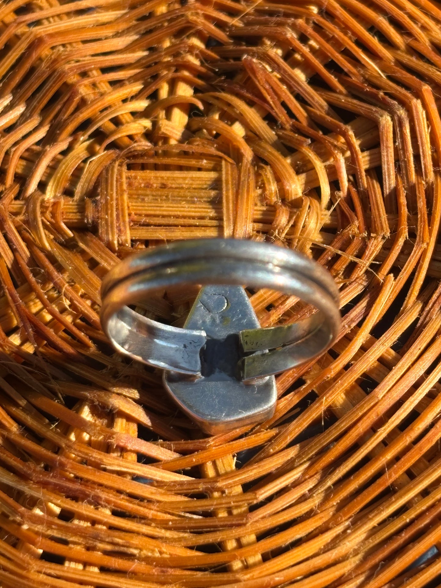 Mintabie Opal stacker size 7 1/4