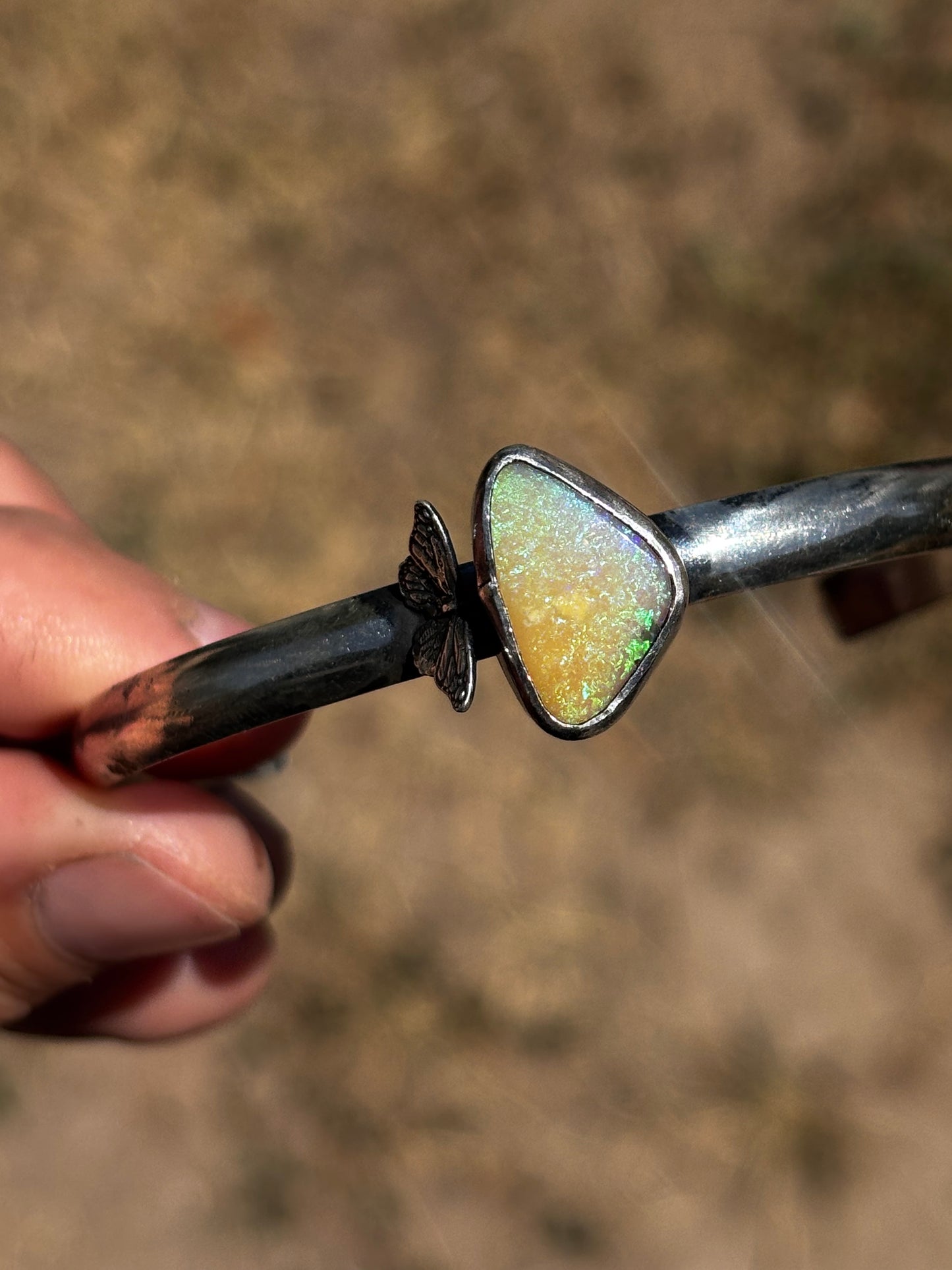 Australian Opal butterfly cuff