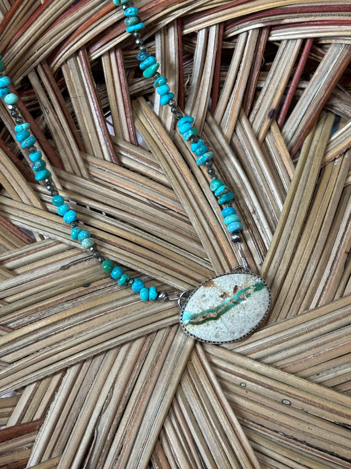 Royston ribbon beaded necklace