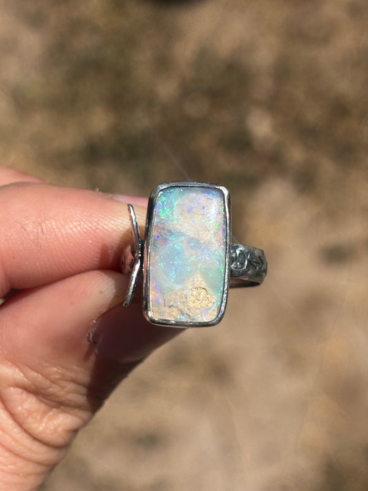 Australian Opal Butterfly ring size 7