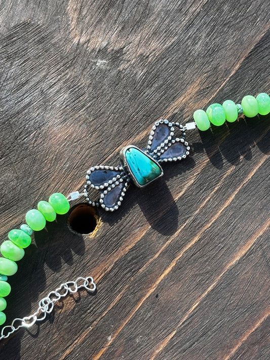 High grade Royston beaded butterfly bracelet