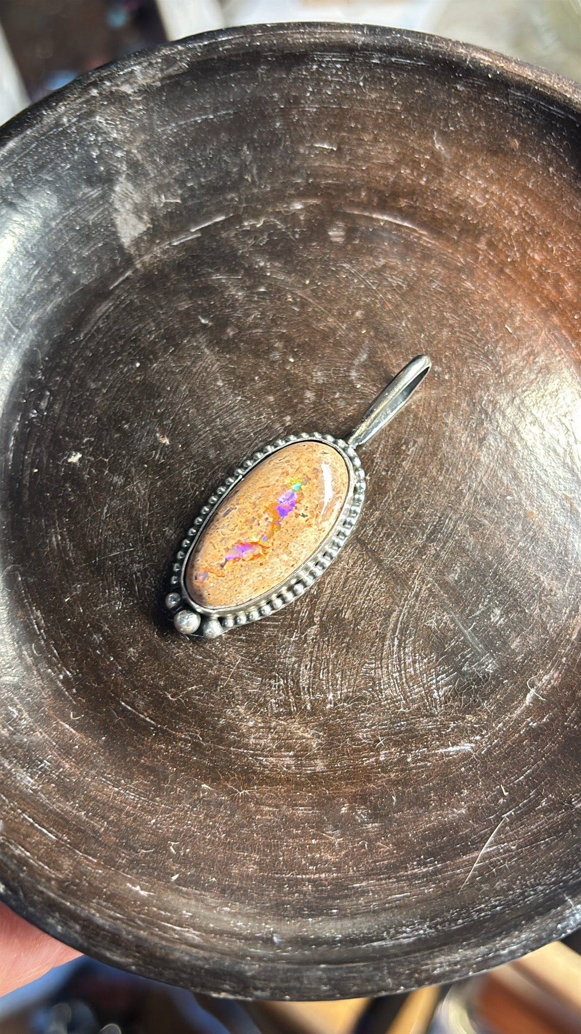 Mexican Fire Opal Pendant