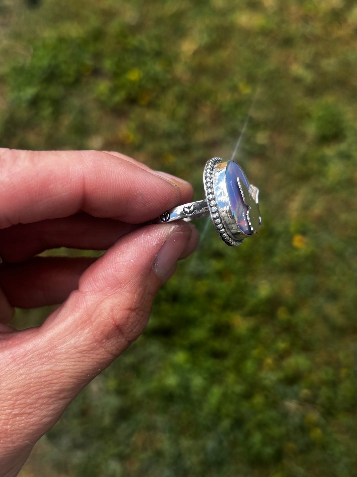 Aurora Opal Butterfly ring size 8 3/4